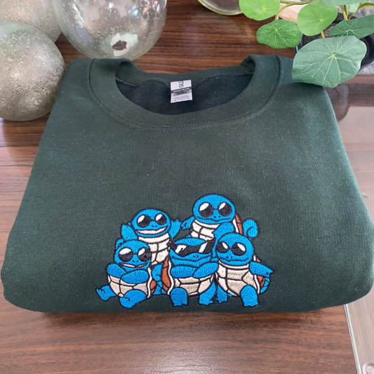 Squirtle Squad Embroidered Sweater