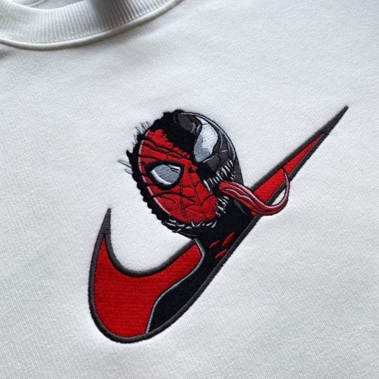 Spiderman Venom X Swoosh Embroidered Sweater