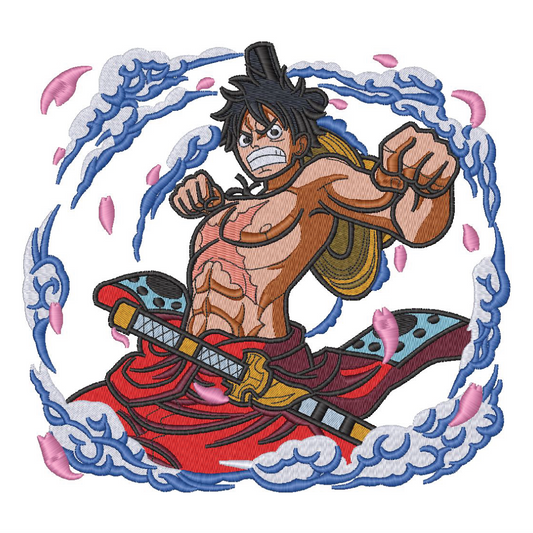 Wano Luffy Embroidered Sweater