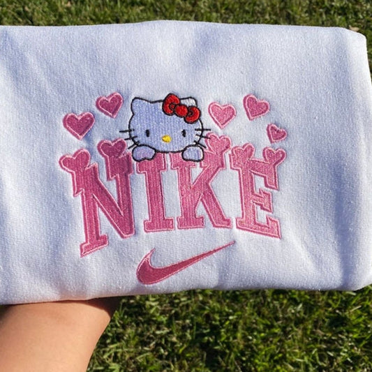 Hello Kitty Hearts Embroidered Sweater